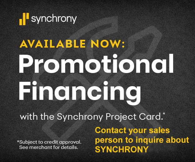 Flexible financing available through Synchrony